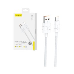 Foneng Cable XS02 Braided Type-C 3A 1.2M White